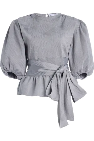 Marie Adam-Leenaerdt Jacquard Peplum Top - - XS - Moda Operandi