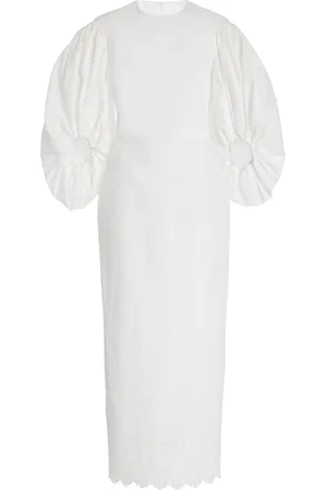 Altuzarra Danielle Puff-Sleeve Cotton-Blend Maxi Dress - - FR 34 - Moda Operandi