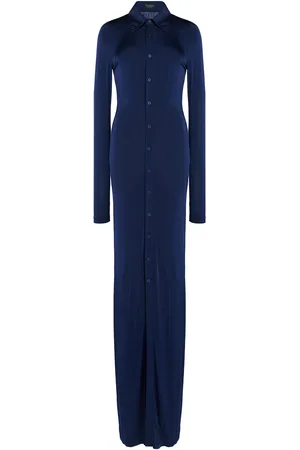 Balenciaga Button-Front Jersey Maxi Dress - - FR 38 - Moda Operandi