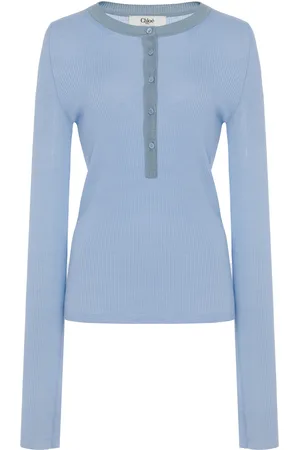 Chloé Knit Wool Henley Top - - XS - Moda Operandi