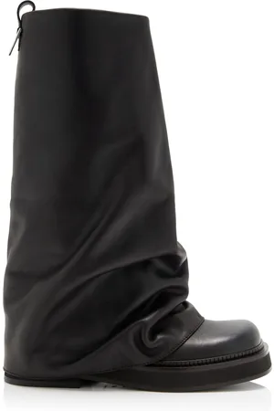 The Attico Robin Leather Combat Boots - - IT 36 - Moda Operandi