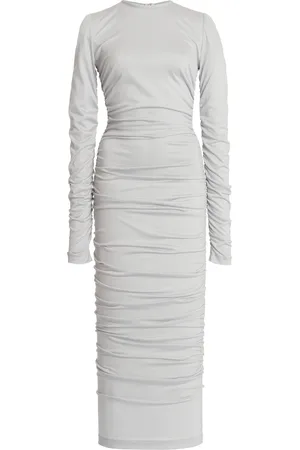 Dolce & Gabbana Ruched Wool Jersey Midi Dress - - IT 40 - Moda Operandi