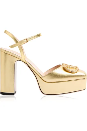 VALENTINO GARAVANI VLogo Metallic-Leather Platform Pumps - - IT 36 - Moda Operandi