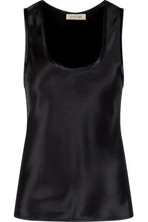 Heirlome Margot Scoop-Neck Silk Tank Top - - S - Moda Operandi