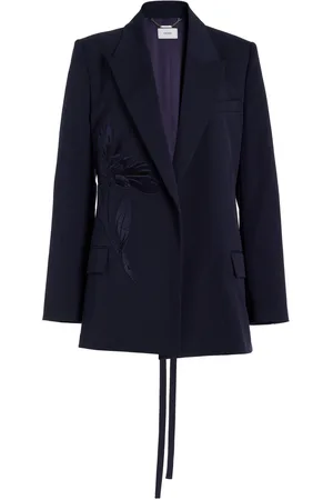 Erdem Embroidered Suiting Blazer - - UK 16 - Moda Operandi