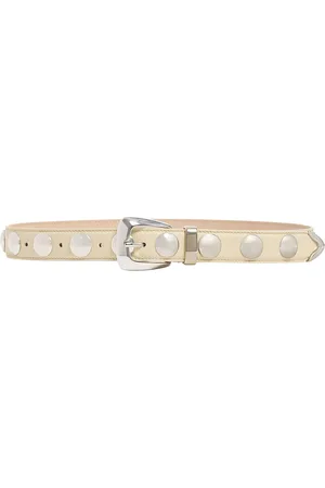 Khaite Benny Studded Leather Belt - - 70 cm - Moda Operandi