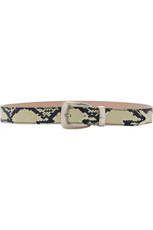 Khaite Benny Python-Embossed Leather Belt - - 70 cm - Moda Operandi