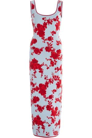 Carolina Herrera Knit Silk Jacquard Midi Dress - - M - Moda Operandi