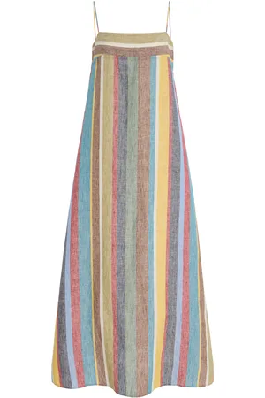 Staud Laura Linen Maxi Dress - - S - Moda Operandi