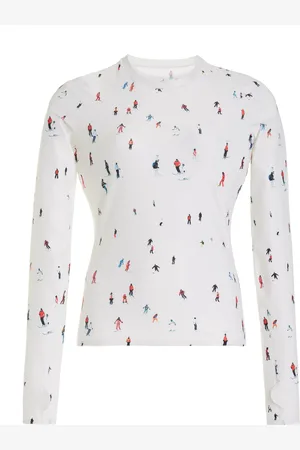 Perfect Moment Active Ski-Print Compression Base Layer Top - - S - Moda Operandi