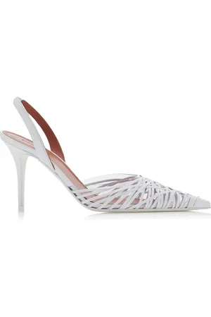 Amina Muaddi Lori Leather Slingback Pumps - - IT 36 - Moda Operandi