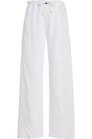 DARKPARK Iris Striped Modal Paper-Bag Pants - Black/white - 25 - Moda Operandi