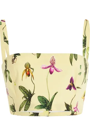 Oscar de la Renta Cropped Cotton Poplin Tank Top - - US 10 - Moda Operandi