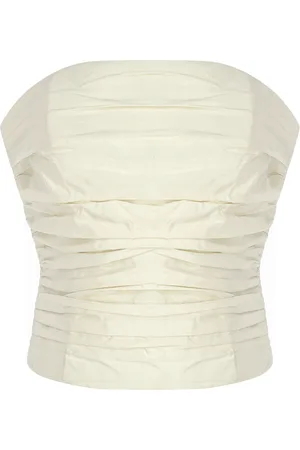 Ilkyaz Ozel Lina Ruched Silk-Taffeta Top - - FR 38 - Moda Operandi