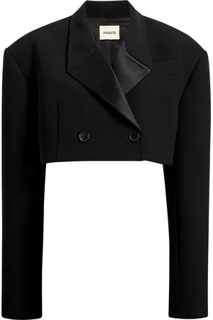 Khaite Nando Cropped Crepe Blazer - - XS - Moda Operandi
