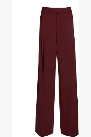 Victoria Beckham Low-Rise Wool Suiting Wide-Leg Pants - - UK 8 - Moda Operandi