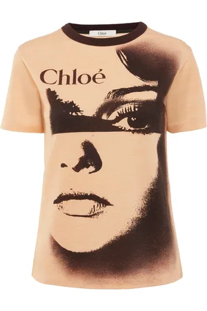 Chloé Printed Pique Jersey T-Shirt - - S - Moda Operandi