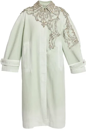 Erdem Embroidered Cotton Coat - - M - Moda Operandi