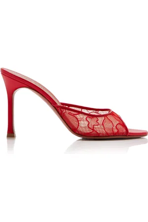 Amina Muaddi Alexa Lace Mules - - IT 36 - Moda Operandi