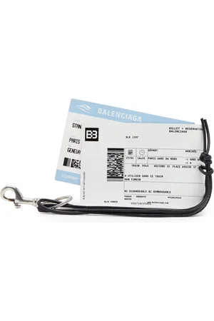 Balenciaga Keyring Leather Train Ticket - - OS - Moda Operandi