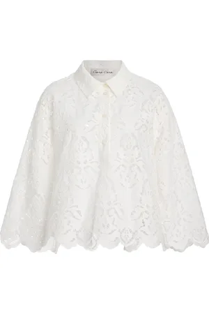 Cara Cara Erica Broderie-Anglaise Cotton Shirt - - XS - Moda Operandi