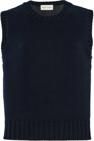 High Linda Cotton Sweater Vest - - XS - Moda Operandi