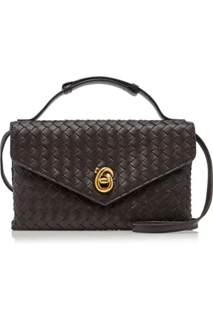 Bottega Veneta Knot-Lock Intecciato Leather Clutch - - OS - Moda Operandi