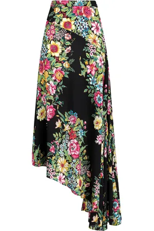 Etro Asymmetric Floral-Crepe Maxi Skirt - - IT 42 - Moda Operandi