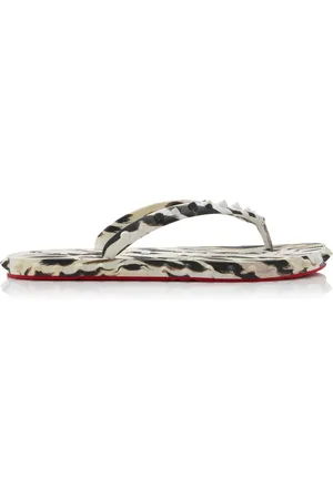 Christian Louboutin Super Loubi Studded Rubber Flip Flop Sandals - - IT 36 - Moda Operandi