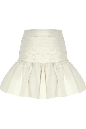 Ilkyaz Ozel Lina Ruched Silk-Taffeta Bubble Mini Skirt - - FR 38 - Moda Operandi