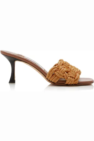 Jimmy Choo Chara Raffia Mules - - IT 36.5 - Moda Operandi