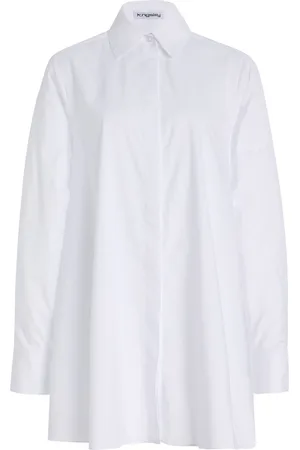 K.NGSLEY Gaia Open-back Cotton Poplin Mini Shirt Dress - - FR 34 - Moda Operandi