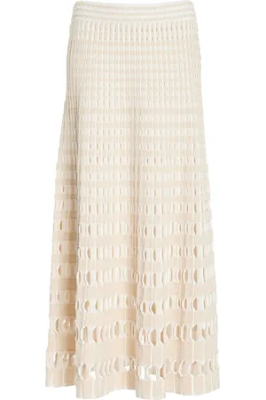 Simkhai Larken Gingham-Knit Midi Skirt - - XS - Moda Operandi