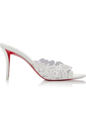 Christian Louboutin Apostropha 80mm Cutout Patent Leather Mules - - IT 37 - Moda Operandi