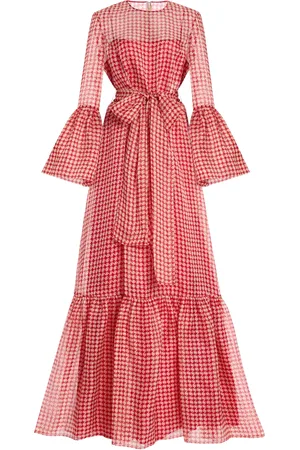 VALENTINO GARAVANI Houndstooth Silk Gown - - IT 40 - Moda Operandi