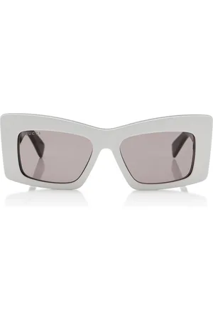 Gucci Square-Frame Acetate Sunglasses - Black/white - OS - Moda Operandi