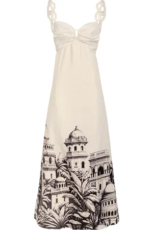Andres Otalora Pyaar Printed Cotton Poplin Maxi Dress - Black/white - US 0 - Moda Operandi
