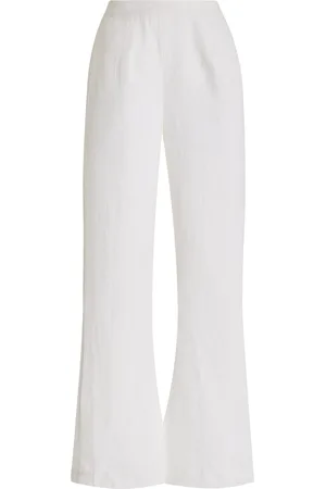 POSSE Exclusive Tia High-Waisted Linen Flared-Leg Pants - - XS - Moda Operandi