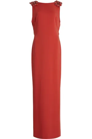 Zuhair Murad Embellished Draped Cady Gown - - FR 36 - Moda Operandi