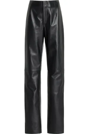 The Frankie Shop Ziggys Leather Straight-Leg Pants - - XS - Moda Operandi