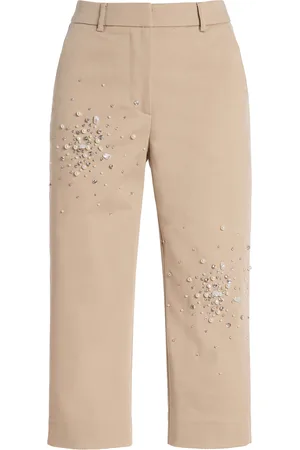 Des Phemmes Exclusive Riviera Embellished Cotton-Blend Capri Pants - - IT 38 - Moda Operandi