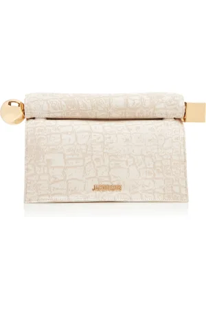 Jacquemus The Rond Carré Croc-Printed Leather Clutch - - OS - Moda Operandi
