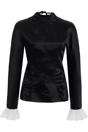 VALENTINO GARAVANI Ruched Sateen Top - - IT 36 - Moda Operandi