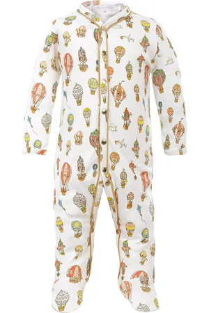 Atelier Choux Hot Air Balloons Organic-Cotton Playsuit - Moda Operandi