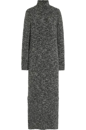BRANDON MAXWELL The Frankie Knit Turtleneck Midi Dress - Black/white - S - Moda Operandi