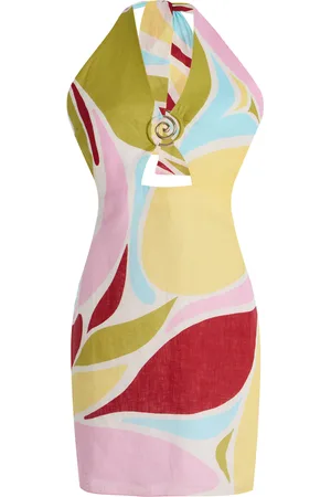 Cala De La Cruz Exclusive Riviera Dalia Linen Dress - - L - Moda Operandi