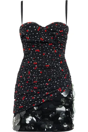 Des Phemmes Cherry Embroidered Mini Dress - - IT 42 - Moda Operandi