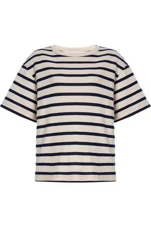 Citizens of Humanity Azure Striped Cotton T-Shirt - Black/white - XS - Moda Operandi
