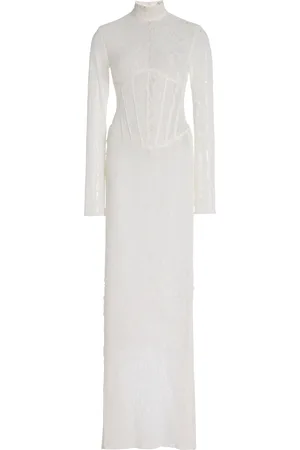 Ilkyaz Ozel Isadora Corseted Lace Maxi Dress - - FR 34 - Moda Operandi