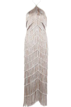 Francesca Miranda Estrella Halterneck Fringe Maxi Dress - - US 2 - Moda Operandi